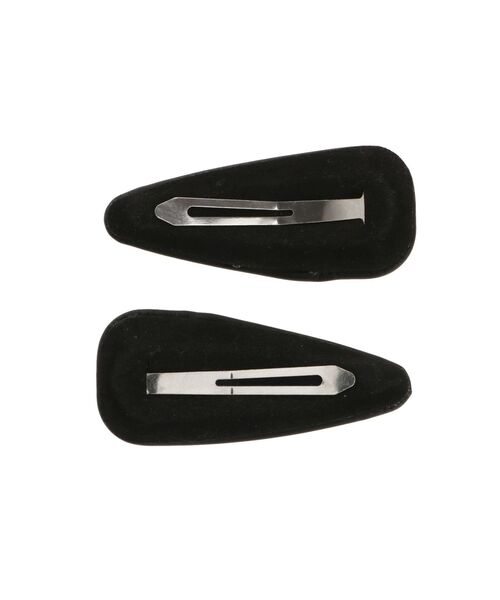 EATME（イートミー）の「フェイクレザーヘアクリップSET（バレッタ/ヘアクリップ・レディース・ブラック・FREE）」の4枚目の写真