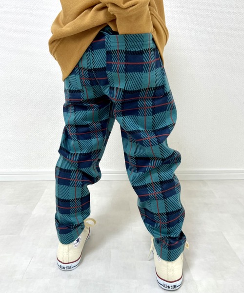 SKAPE（エスケープ）の「ﾆｯﾄﾁｪｯｸｼﾞｮｯﾊﾟｰｽﾞ（その他パンツ・キッズ・ベージュ/ネイビー・100cm/90cm/110cm/130cm/120cm/80ｃｍ）」の2枚目の写真