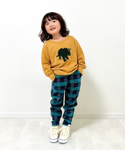 SKAPE（エスケープ）の「ﾆｯﾄﾁｪｯｸｼﾞｮｯﾊﾟｰｽﾞ（その他パンツ・キッズ・ベージュ/ネイビー・100cm/90cm/110cm/130cm/120cm/80ｃｍ）」の3枚目の写真