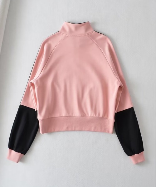 Chick（チック）の「▲Side Line Half Zip Sweat / サイドラインハーフジップスウェット（スウェット・レディース・ブラウン/ベージュ/ブラック/チャコール/ピンク・S/M）」の6枚目の写真