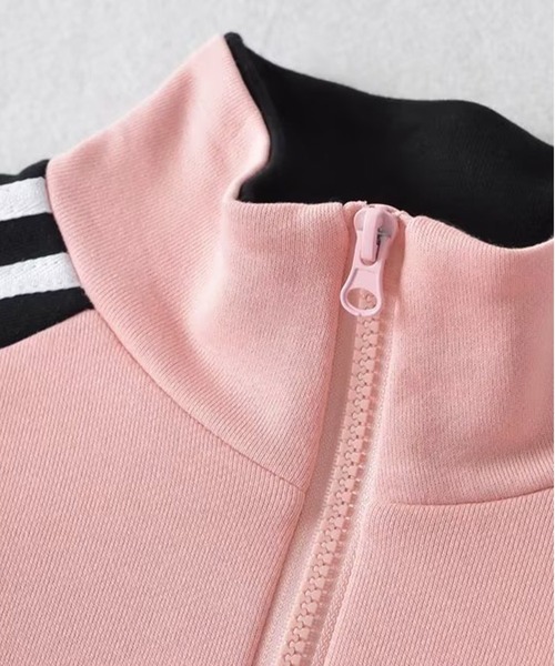 Chick（チック）の「▲Side Line Half Zip Sweat / サイドラインハーフジップスウェット（スウェット・レディース・ブラウン/ベージュ/ブラック/チャコール/ピンク・S/M）」の9枚目の写真