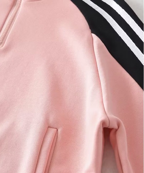 Chick（チック）の「▲Side Line Half Zip Sweat / サイドラインハーフジップスウェット（スウェット・レディース・ブラウン/ベージュ/ブラック/チャコール/ピンク・S/M）」の10枚目の写真