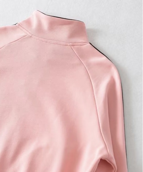 Chick（チック）の「▲Side Line Half Zip Sweat / サイドラインハーフジップスウェット（スウェット・レディース・ブラウン/ベージュ/ブラック/チャコール/ピンク・S/M）」の12枚目の写真