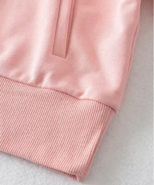 Chick（チック）の「▲Side Line Half Zip Sweat / サイドラインハーフジップスウェット（スウェット・レディース・ブラウン/ベージュ/ブラック/チャコール/ピンク・S/M）」の13枚目の写真