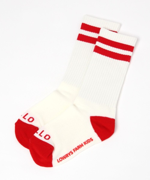 LOWRYS FARM（ローリーズファーム）の「ＨＥＬＬＯラインソックス  968281（ソックス/靴下・キッズ・レッド/グリーン/ブラック・MEDIUM/LARGE）」の7枚目の写真
