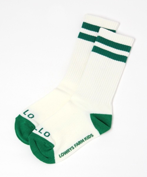 LOWRYS FARM（ローリーズファーム）の「ＨＥＬＬＯラインソックス  968281（ソックス/靴下・キッズ・レッド/グリーン/ブラック・MEDIUM/LARGE）」の8枚目の写真