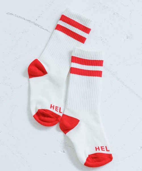 LOWRYS FARM（ローリーズファーム）の「ＨＥＬＬＯラインソックス  968281（ソックス/靴下・キッズ・レッド/グリーン/ブラック・MEDIUM/LARGE）」の5枚目の写真