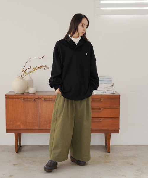 U.S. POLO ASSN.(ユーエスポロアッスン)の「U.S. POLO ASSN. / ユーエスポロアッスン 別注 コラボ ショールカラースウェットトレーナー(スウェット・メンズ・グレイッシュベージュ/ネイビー/ブラック・LARGE/MEDIUM)」の7枚目の写真