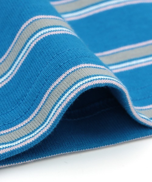 チチカカ（チチカカ）の「カラフルボーダークルーネックロングＴシャツ【ユニセックス】（Tシャツ/カットソー・メンズ・ブルー/ブラック/グリーン・FREE）」の17枚目の写真