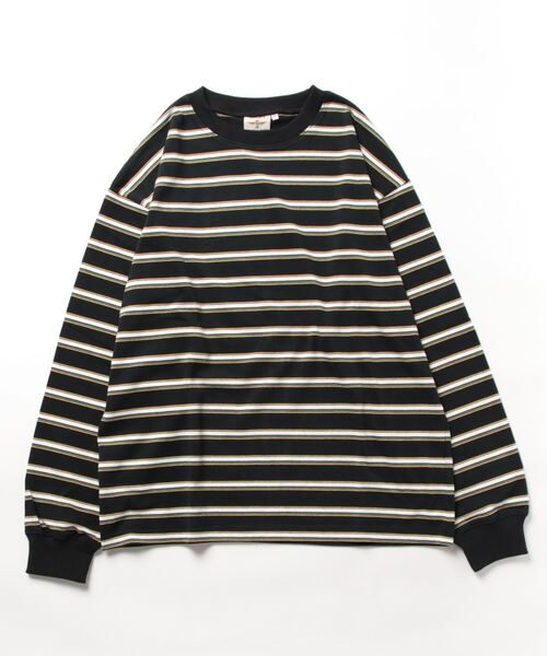 ⭐︎超可愛いch!iii完売ボーダーTシャツ⭐︎ セール】カラフルボーダークルーネックロングTシャツ【ユニ