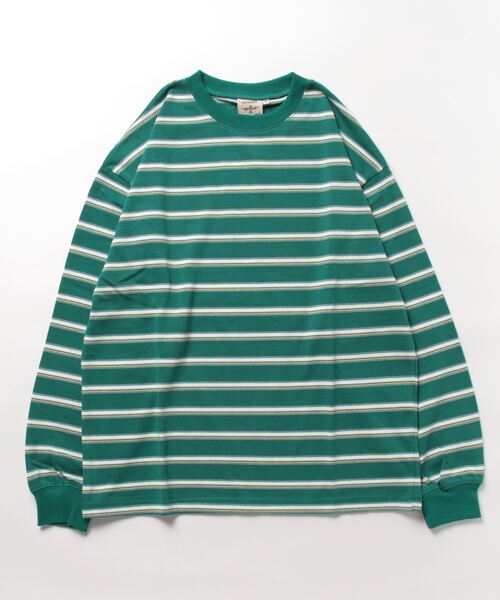 ⭐︎超可愛いch!iii完売ボーダーTシャツ⭐︎ ボーダーオーバーサイズTシャツ(90 ベージュ): キッズ