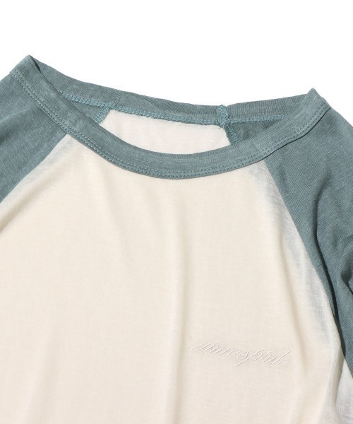 atmos pink（アトモスピンク）の「atmos pink ラグランスラブ ロンT（Tシャツ/カットソー・レディース・ブラック/ネイビー/グリーン・S/M）」の6枚目の写真