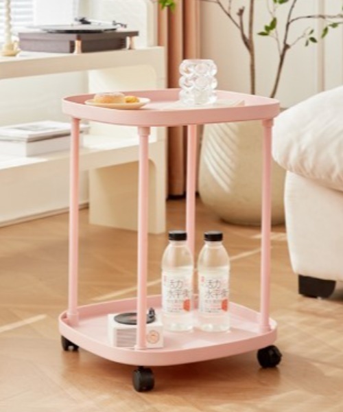 Made in I（メイドインアイ）の「キャスター付き2段式サイドワゴン（家具・レディース・ブラック/ホワイト/ブルー/ピンク・FREE）」の16枚目の写真