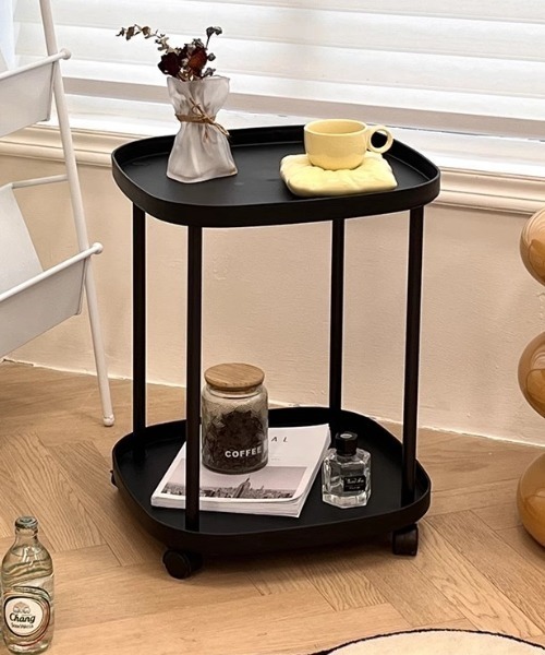 Made in I（メイドインアイ）の「キャスター付き2段式サイドワゴン（家具・レディース・ブラック/ホワイト/ブルー/ピンク・FREE）」の19枚目の写真