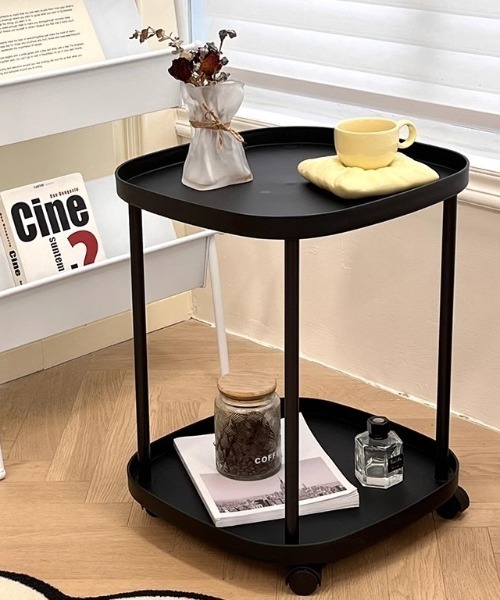 Made in I（メイドインアイ）の「キャスター付き2段式サイドワゴン（家具・レディース・ブラック/ホワイト/ブルー/ピンク・FREE）」の20枚目の写真