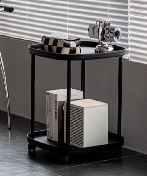 Made in I（メイドインアイ）の「キャスター付き2段式サイドワゴン（家具・レディース・ブラック/ホワイト/ブルー/ピンク・FREE）」の17枚目の写真