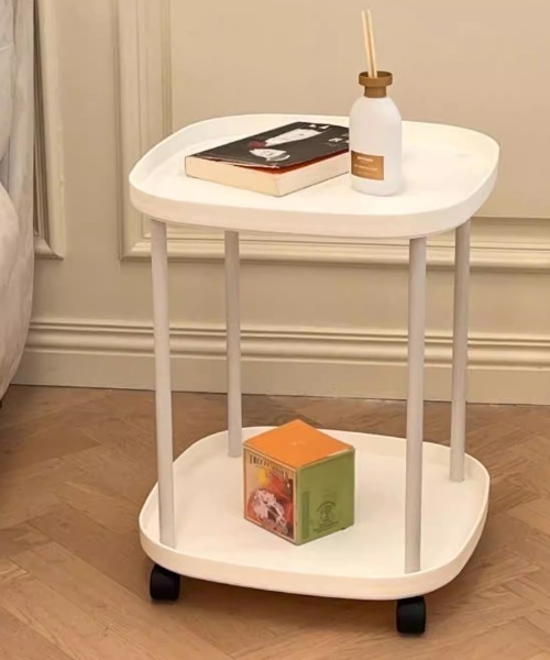 Made in I（メイドインアイ）の「キャスター付き2段式サイドワゴン（家具・レディース・ブラック/ホワイト/ブルー/ピンク・FREE）」の10枚目の写真