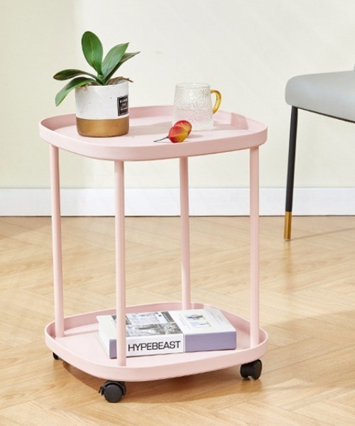 Made in I（メイドインアイ）の「キャスター付き2段式サイドワゴン（家具・レディース・ブラック/ホワイト/ブルー/ピンク・FREE）」の15枚目の写真