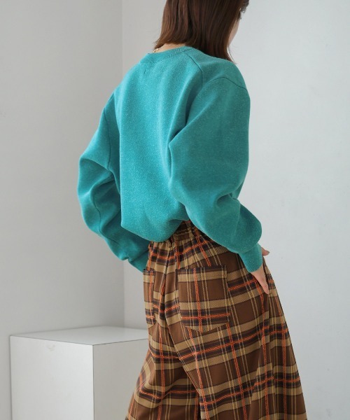 Bou Jeloud(ブージュルード)の「リネン混バナナスリーブニットプルオーバー(スウェット・レディース・ブルー/ブラック・FREE)」の9枚目の写真