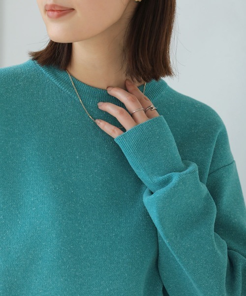 Bou Jeloud(ブージュルード)の「リネン混バナナスリーブニットプルオーバー(スウェット・レディース・ブルー/ブラック・FREE)」の12枚目の写真