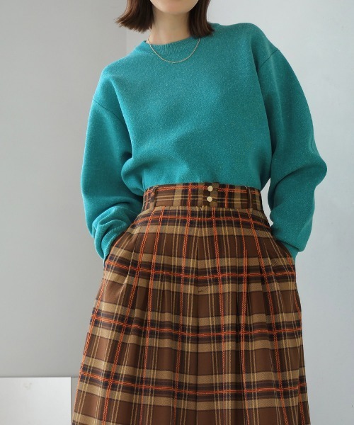 Bou Jeloud(ブージュルード)の「リネン混バナナスリーブニットプルオーバー(スウェット・レディース・ブルー/ブラック・FREE)」の13枚目の写真