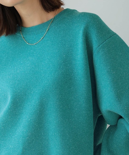 Bou Jeloud(ブージュルード)の「リネン混バナナスリーブニットプルオーバー(スウェット・レディース・ブルー/ブラック・FREE)」の14枚目の写真