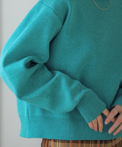 Bou Jeloud(ブージュルード)の「リネン混バナナスリーブニットプルオーバー(スウェット・レディース・ブルー/ブラック・FREE)」の15枚目の写真