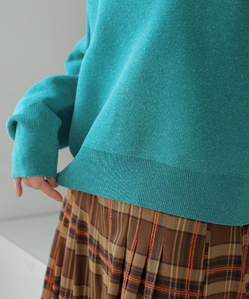 Bou Jeloud(ブージュルード)の「リネン混バナナスリーブニットプルオーバー(スウェット・レディース・ブルー/ブラック・FREE)」の16枚目の写真