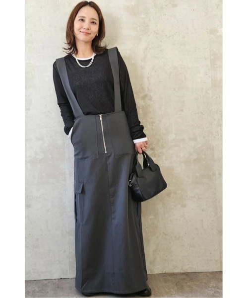 ZOZO限定】ハーフジップジャンスカ（ジャンパースカート