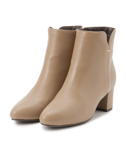 index（インデックス）の「◆【低反発クッション/6cmヒール】フェイクレザーショートブーツ（ブーツ・レディース・ベージュ/ブラック・02/01/03）」の9枚目の写真