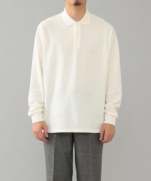 BEAMS F(ビームスエフ)の「ELACIO / カノコ ロングスリーブ ポロシャツ(ポロシャツ・メンズ・ブラック/ホワイト系その他2/パープル系その他5・4/5/3)」の9枚目の写真