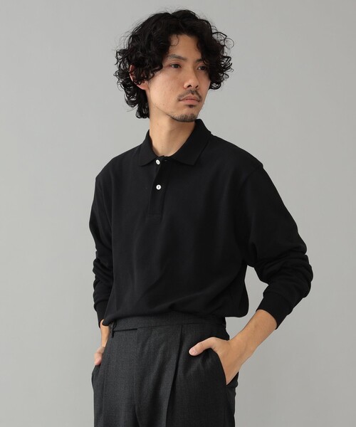BEAMS F(ビームスエフ)の「ELACIO / カノコ ロングスリーブ ポロシャツ(ポロシャツ・メンズ・ブラック/ホワイト系その他2/パープル系その他5・4/5/3)」の16枚目の写真