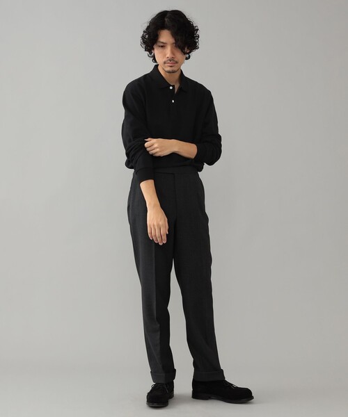 BEAMS F(ビームスエフ)の「ELACIO / カノコ ロングスリーブ ポロシャツ(ポロシャツ・メンズ・ブラック/ホワイト系その他2/パープル系その他5・4/5/3)」の20枚目の写真