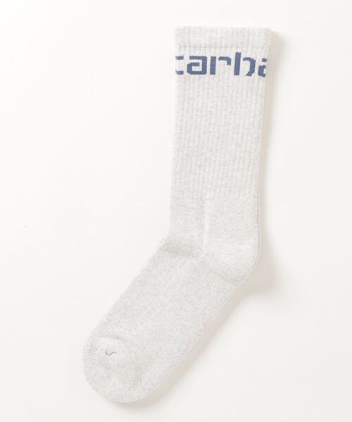 Carhartt WIP（カーハートダブリューアイピー）の「Carhartt WIP/カーハート ダブリューアイピー ソックス スクリプトロゴ I029422（ソックス/靴下・メンズ・ホワイト/ヘザーグレー/パープル・FREE）」の6枚目の写真