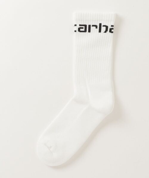Carhartt WIP（カーハートダブリューアイピー）の「Carhartt WIP/カーハート ダブリューアイピー ソックス スクリプトロゴ I029422（ソックス/靴下・メンズ・ホワイト/ヘザーグレー/パープル・FREE）」の7枚目の写真