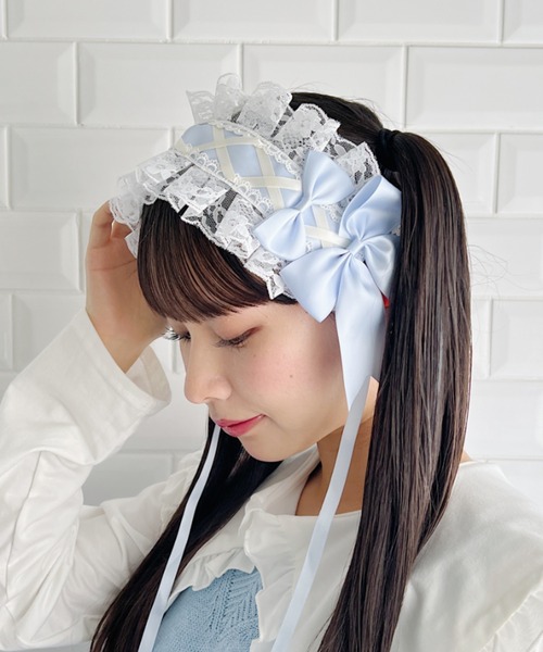 √nuage（ルートニュアージュ）の「リボン編み上げレースヘッドドレス