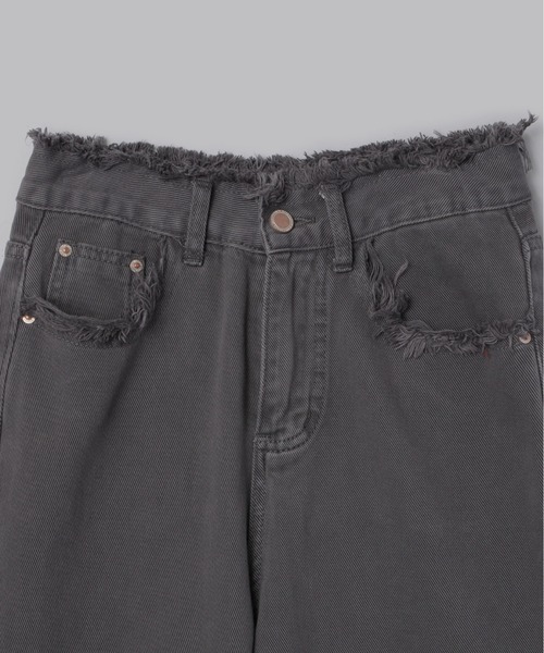 Olu.（オルドット）の「フリンジデザインワイドデニム（デニムパンツ・レディース・ブラウン系その他/ダークグレー・0/1）」の20枚目の写真