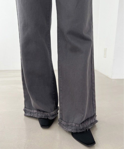 Olu.（オルドット）の「フリンジデザインワイドデニム（デニムパンツ・レディース・ブラウン系その他/ダークグレー・0/1）」の10枚目の写真