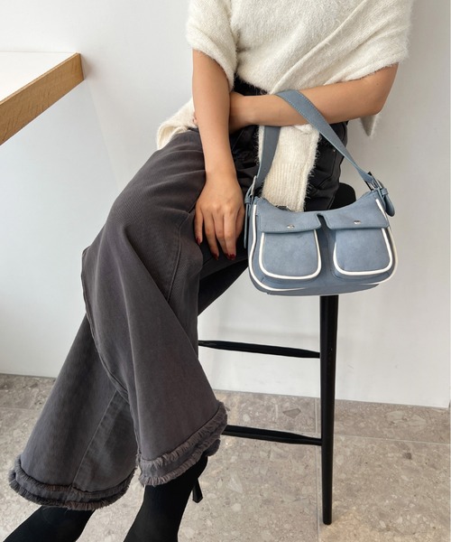 Olu.（オルドット）の「フリンジデザインワイドデニム（デニムパンツ・レディース・ブラウン系その他/ダークグレー・0/1）」の7枚目の写真