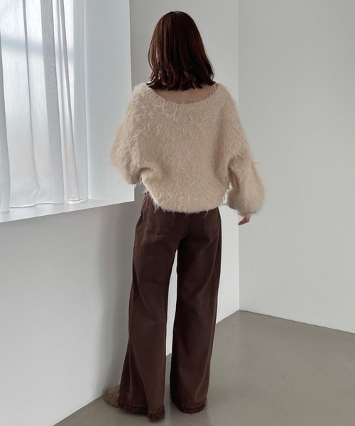 Olu.（オルドット）の「フリンジデザインワイドデニム（デニムパンツ・レディース・ブラウン系その他/ダークグレー・0/1）」の13枚目の写真