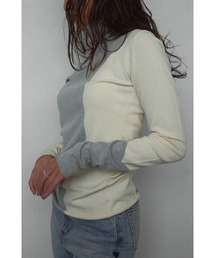 ALEXIA STAM | High Neck Knit Top /配色ハイネックニットトップス(ニット/セーター)