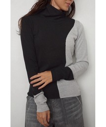 ALEXIA STAM | High Neck Knit Top /配色ハイネックニットトップス(ニット/セーター)