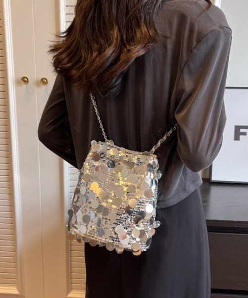 sakishimatokyo(サキシマトーキョー)の「【スパンコール】キルティングチェーンショルダーBAG/オケージョン/パーティー(ショルダーバッグ・レディース・ブラック/シルバー・FREE)」の5枚目の写真