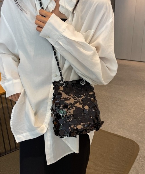 sakishimatokyo(サキシマトーキョー)の「【スパンコール】キルティングチェーンショルダーBAG/オケージョン/パーティー(ショルダーバッグ・レディース・ブラック/シルバー・FREE)」の7枚目の写真