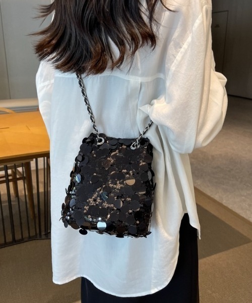 sakishimatokyo(サキシマトーキョー)の「【スパンコール】キルティングチェーンショルダーBAG/オケージョン/パーティー(ショルダーバッグ・レディース・ブラック/シルバー・FREE)」の8枚目の写真