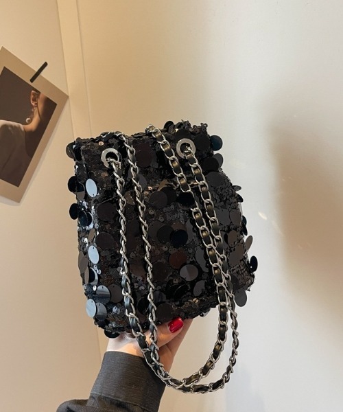 sakishimatokyo(サキシマトーキョー)の「【スパンコール】キルティングチェーンショルダーBAG/オケージョン/パーティー(ショルダーバッグ・レディース・ブラック/シルバー・FREE)」の9枚目の写真