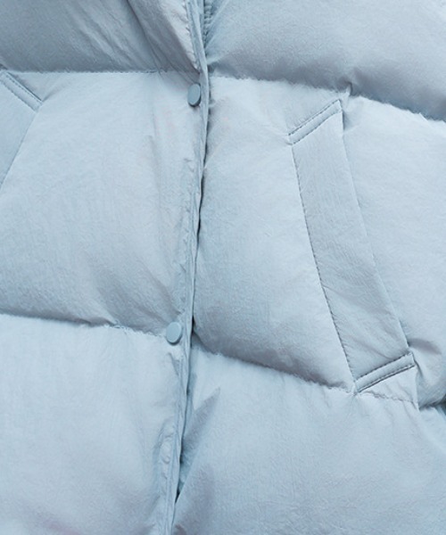 LAC-VERT（ラック・ヴェール）の「中綿ハイネックダウンジャケット/ブルゾン（ダウンジャケット/コート・レディース・キャメル/アイボリー/ブルー/ブラック・FREE）」の19枚目の写真