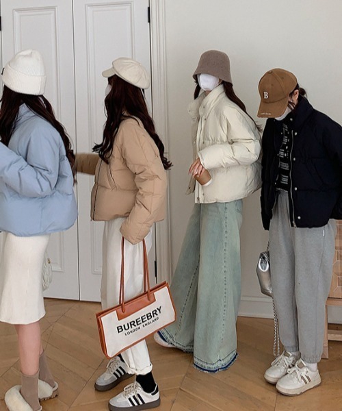 LAC-VERT（ラック・ヴェール）の「中綿ハイネックダウンジャケット/ブルゾン（ダウンジャケット/コート・レディース・キャメル/アイボリー/ブルー/ブラック・FREE）」の21枚目の写真