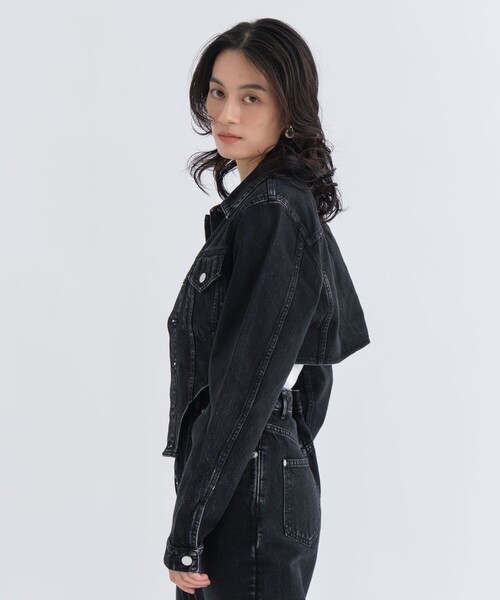 《12/3まで期間限定》【JOHN LAWRENCE SULLIVAN/ジョンローレンスサリバン】WASHED DENIM CUTTING JACKET/ウォッシュドデニムカッティングジャケット