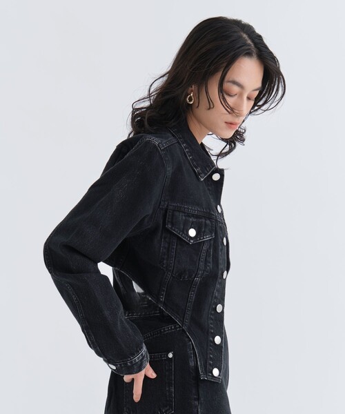 《12/3まで期間限定》【JOHN LAWRENCE SULLIVAN/ジョンローレンスサリバン】WASHED DENIM CUTTING JACKET/ウォッシュドデニムカッティングジャケット